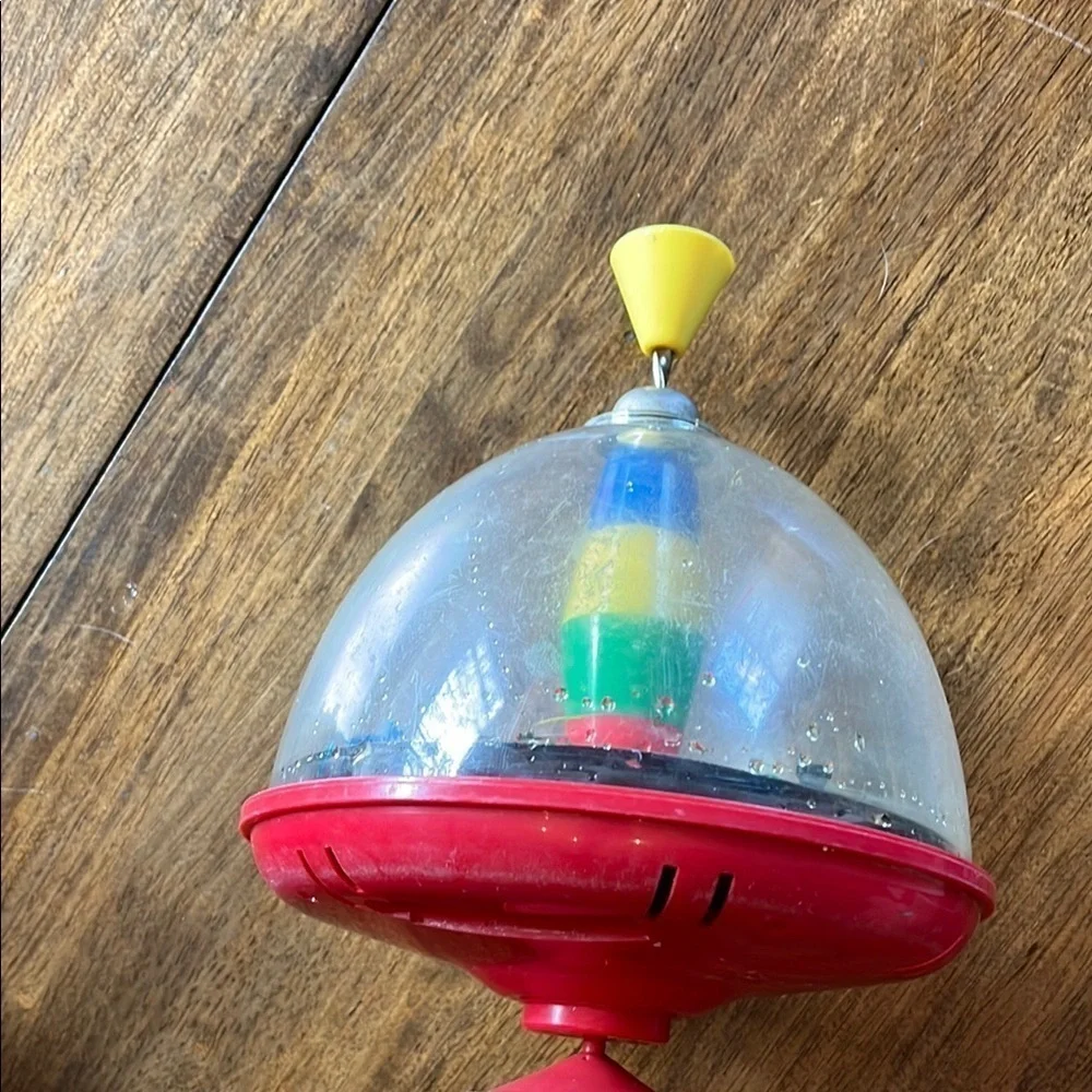Vintage Plastic SPINNER TOY, Spinner Train Toy, USSR, 1980s